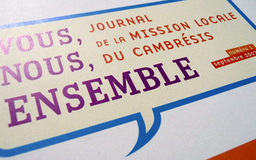 Graphisme journal mission locale Cambrai