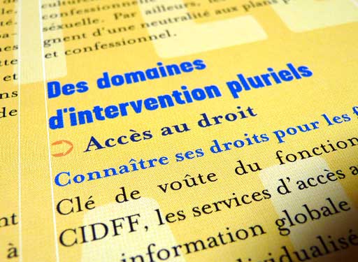 typographie des brochures du CNIDFF