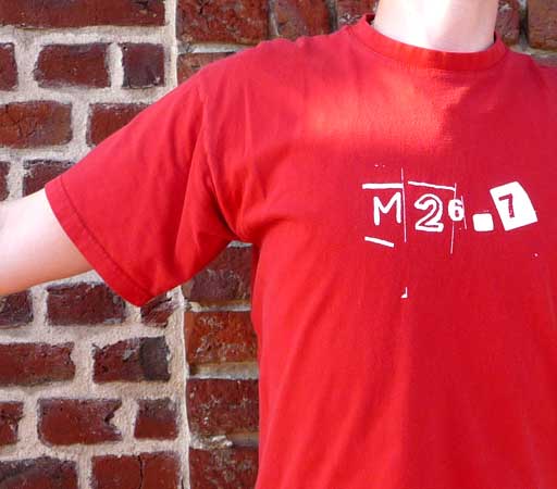 t-shirt pour le groupe punk rock M26.7